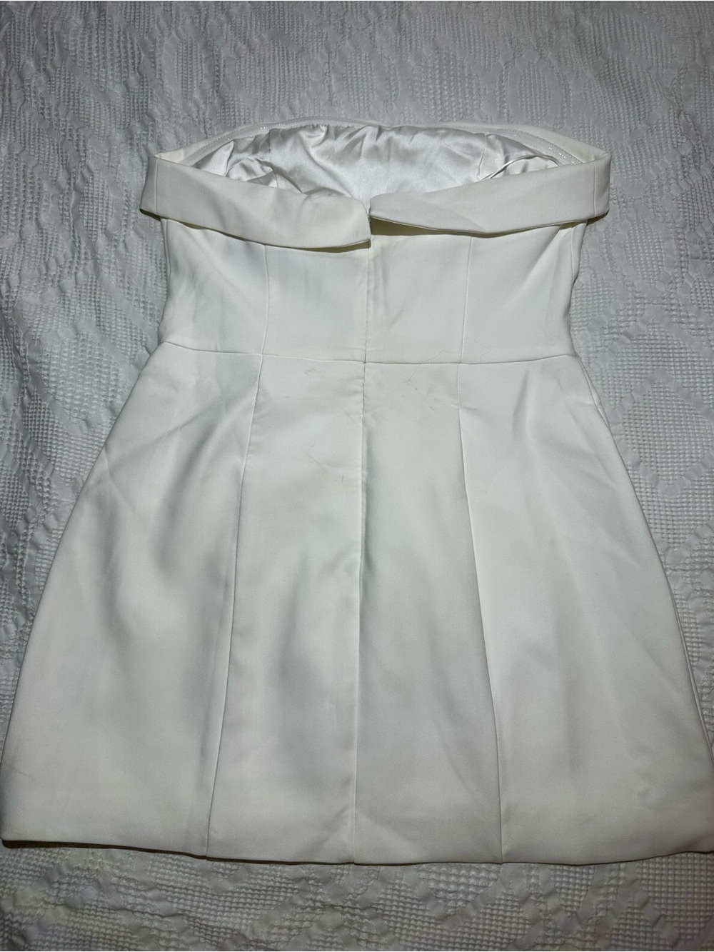 Fashion Nova Blaire Foldover Strapless Mini Dress in White - Picture 5 of 6